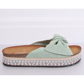 Pantuflas de mujer menta LK29P Verde 3