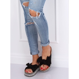 Pantuflas negras de mujer negras LK29P Negro 2 Pantuflas negras de mujer negras LK29P Negro 2