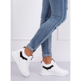 Deportivas blancas con cuñas 85-429 BLANCO / NEGRO 1