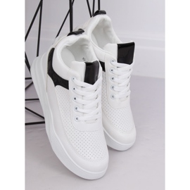 Deportivas blancas con cuñas 85-429 BLANCO / NEGRO 4