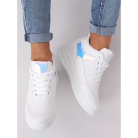 Deportivo blanco tacones cuña 85-429 BLANCO / PLATA 1 Deportivo blanco tacones cuña 85-429 BLANCO / PLATA 1