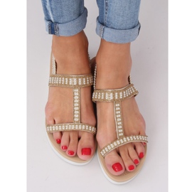 Sandalias doradas para mujer HD-128 Gold dorado 2