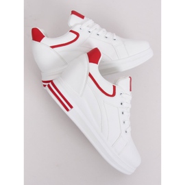 Zapatillas de cuña blancas HY-231 Red blanco rojo 3