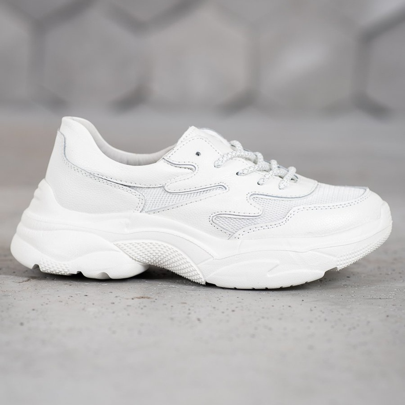 Filippo Zapatillas de cuero blancas blanco 2