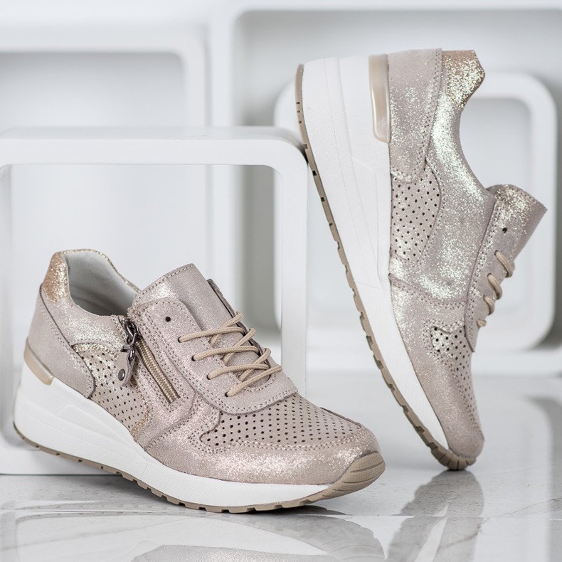 Filippo Zapatillas doradas con purpurina dorado 1