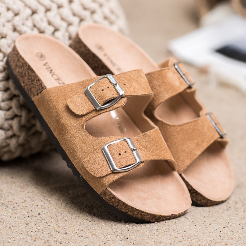 Zapatillas VINCEZA con Hebilla marrón 1