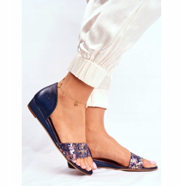 Sandalias Mujer Maciejka Cuero Azul Marino 1971 Nomara 2 Sandalias Mujer Maciejka Cuero Azul Marino 1971 Nomara 2