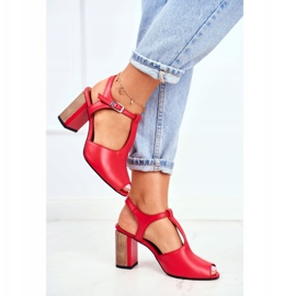 Sandalias Mujer Piel Maciejka Rojo 04117 1