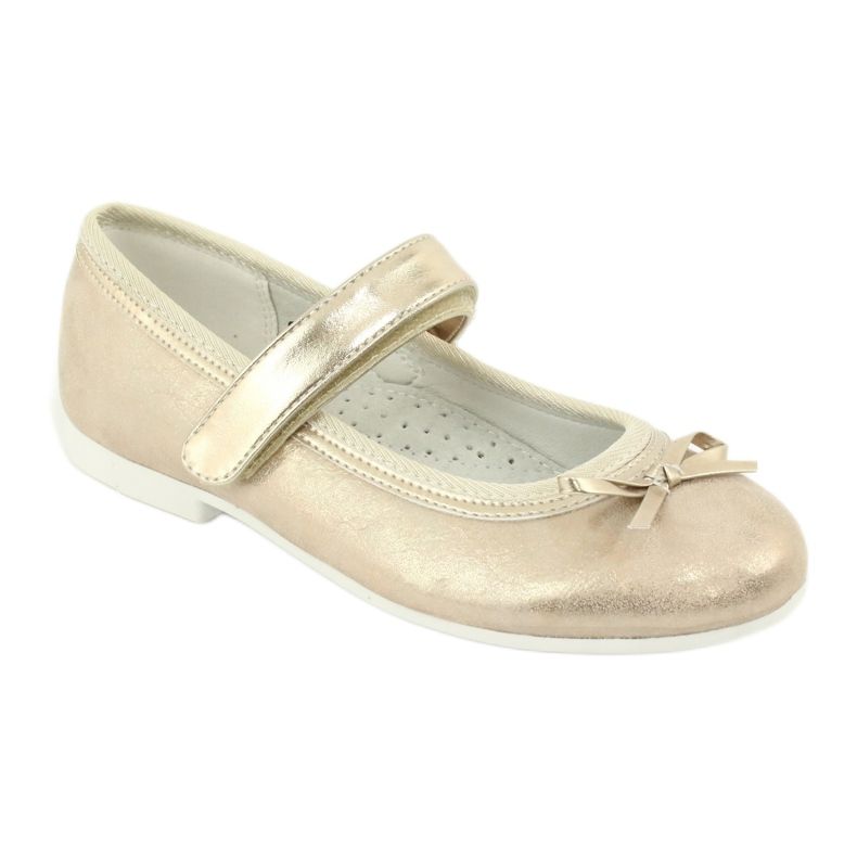 Bailarinas doradas con lazo American Club GC02 beige dorado 1