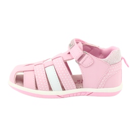 Sandalias de niña American Club DR16 / 20 blanco rosa 2