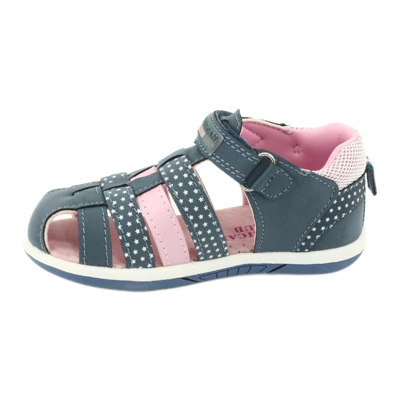 Sandalias de niña American Club DR16 / 20 blanco azul marino rosado 2
