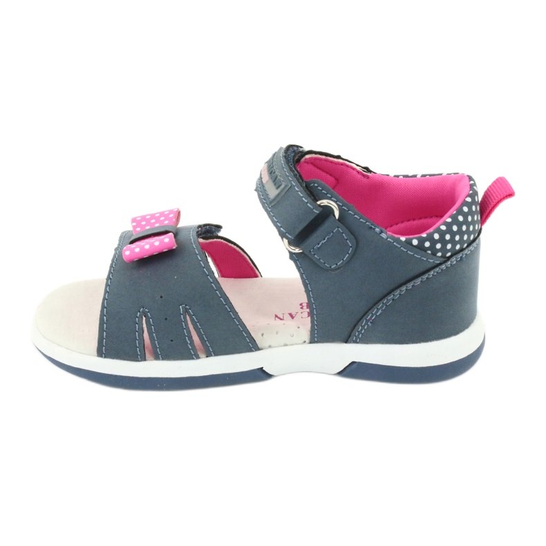 American Club Sandalias niña con lazo American DR20/20 azul marino y rosa 1