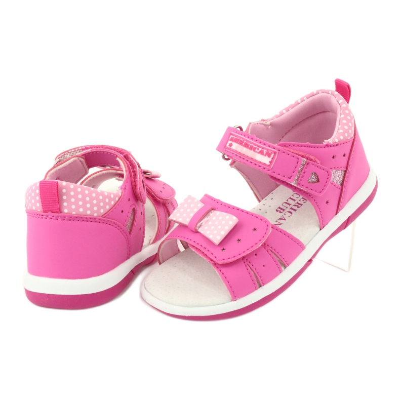 American Club Sandalias de niñas DR20/20 americanas con arco rosa rosado 3