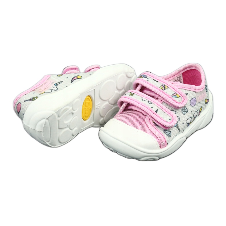 Calzado infantil befado 907P115 rosado plata gris 4