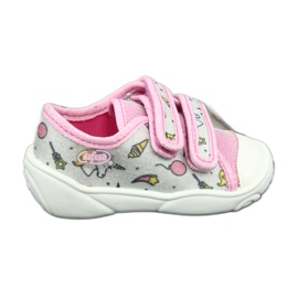 Calzado infantil befado 907P115 rosa plata gris 1