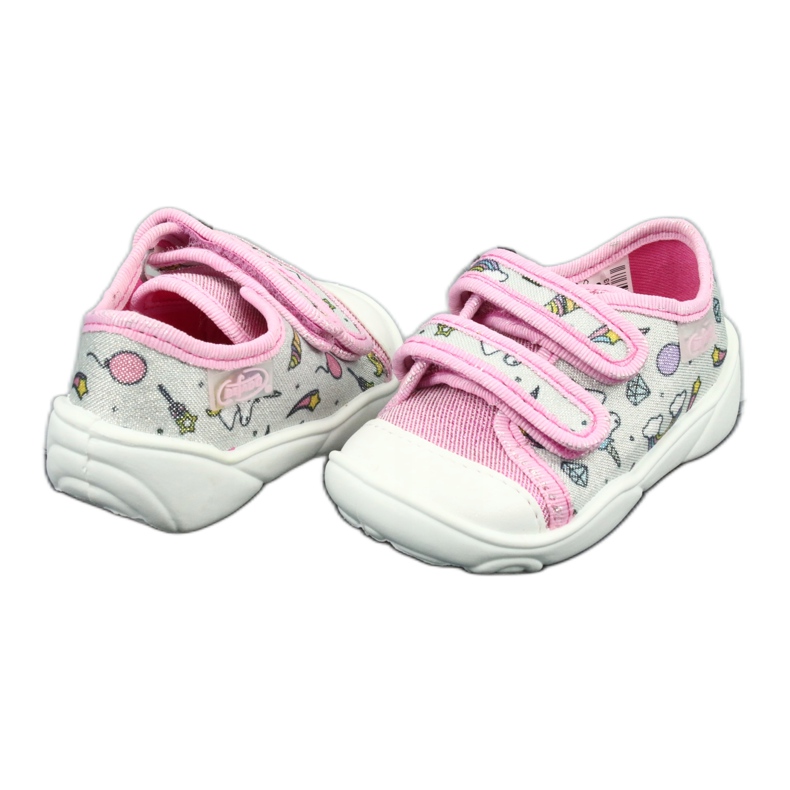 Calzado infantil befado 907P115 rosado plata gris 3