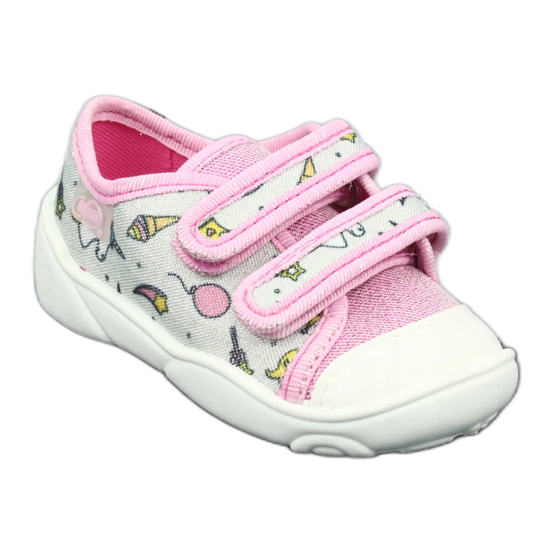 Calzado infantil befado 907P115 rosado plata gris 2