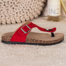 Cómodas chanclas VINCEZA rojo 3
