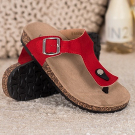 Cómodas chanclas VINCEZA rojo 4