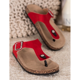 Cómodas chanclas VINCEZA rojo 5