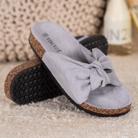 Pantuflas VINCEZA de ante gris 4