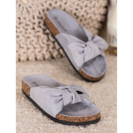Pantuflas VINCEZA de ante gris 5