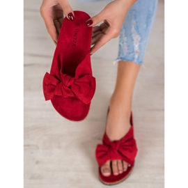 Pantuflas VINCEZA de ante rojo 2