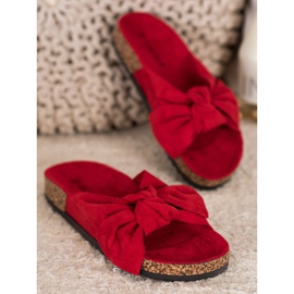 Pantuflas VINCEZA de ante rojo 5