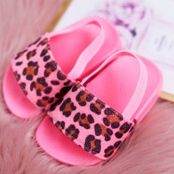 FRROCK Pantuflas Niña Brocado Leopardo Rosa Rimia rosado 1