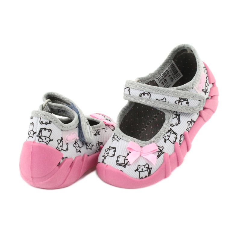 Calzado infantil befado 109P198 negro rosado gris 4