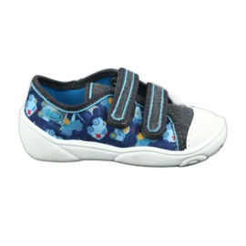 Pantuflas infantiles befado 907P104 azul-gris 1