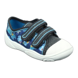 Pantuflas infantiles befado 907P104 azul-gris 2