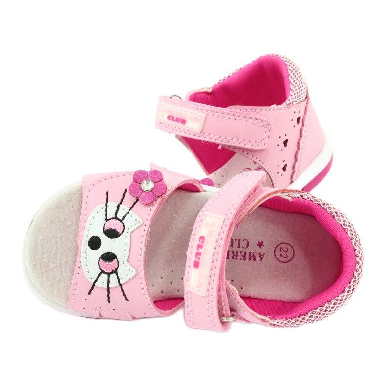 American Club DR22/20 sandalias americanas gatitos rosados ​​para niñas 4