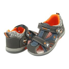 Sandalias de niño con velcro American Club DR09 / 20 azul naranja gris 2