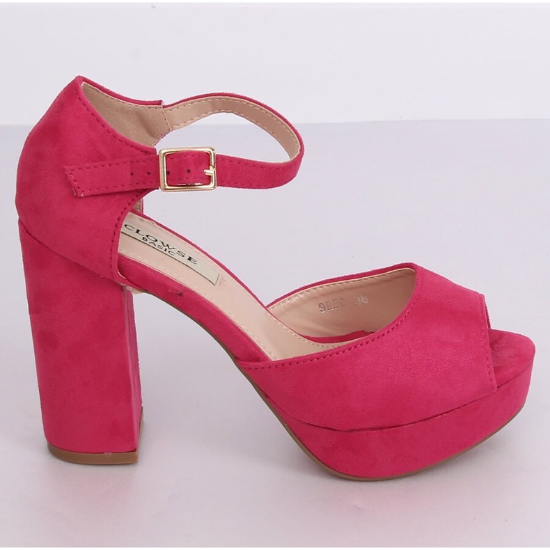Sandalias tacón fucsia 9R56 Peach rosado 2