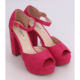 Sandalias tacón fucsia 9R56 Peach rosa 1