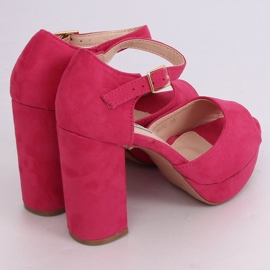 Sandalias tacón fucsia 9R56 Peach rosado 3