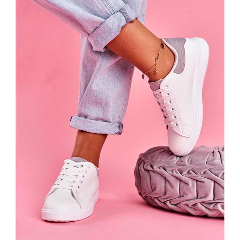 SEA Zapatillas Deportivas de Mujer Blancas con Tacón Gris Milly blanco 2