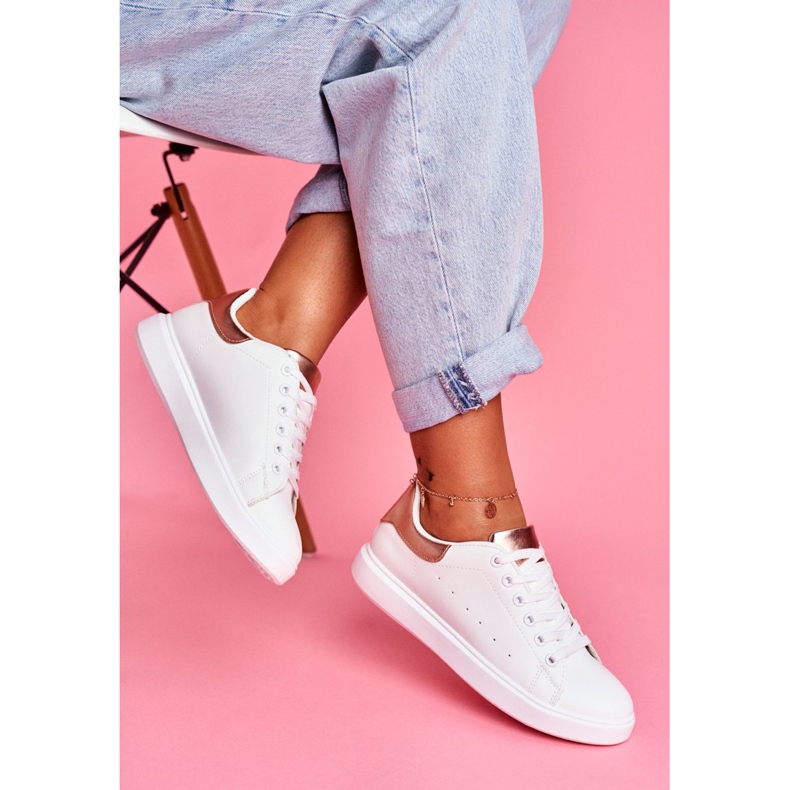 SEA Zapatillas Deportivas de Mujer Blancas con Tacón Champagne Milly blanco rosado 2