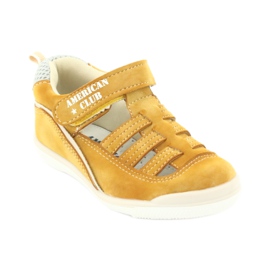 Sandalias velcro niño American Club GC12/20 amarillo 1