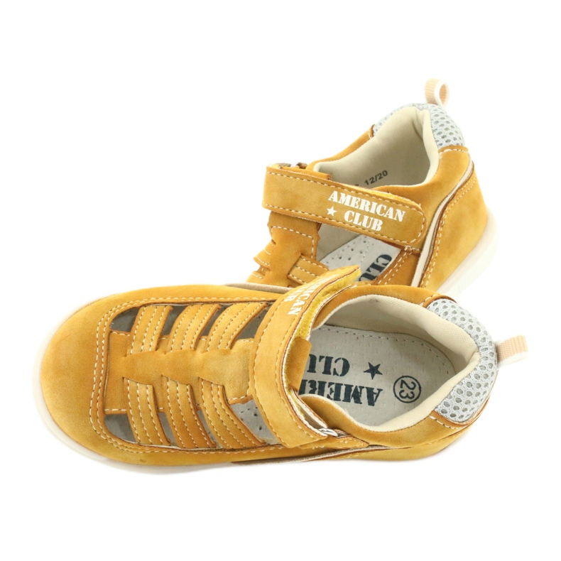 Sandalias velcro niño American Club GC12/20 amarillo 5