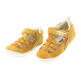 Sandalias velcro niño American Club GC12/20 amarillo 3