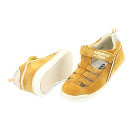 Sandalias velcro niño American Club GC12/20 amarillo 4
