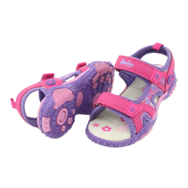 Sandalias de niña American Club HL17 / 19 púrpura 3