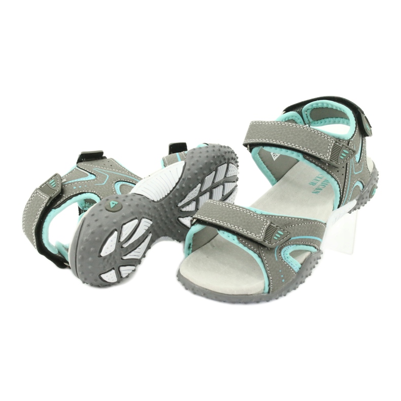 American Club Sandalias deportivas Gran inserto de cuero RL26/20 gris 3