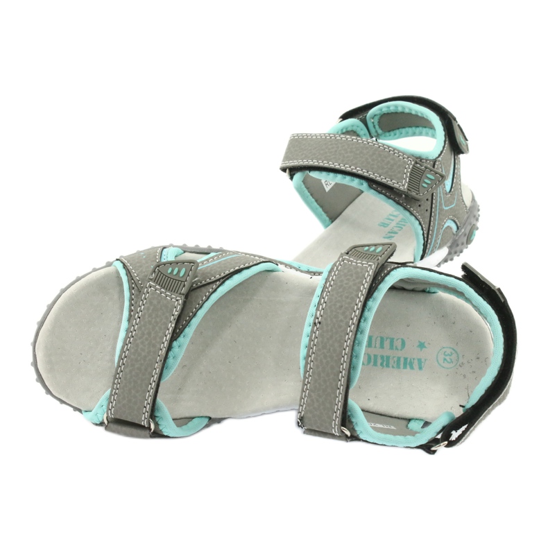 American Club Sandalias deportivas Gran inserto de cuero RL26/20 gris 4