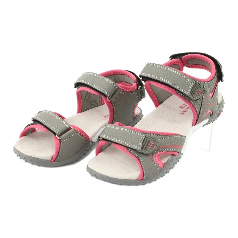 American Club Sandalias Inserto de cuero deportivo RL26/20 gris/coral 2