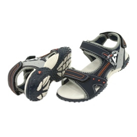 Sandals Sports Sports Leather Insert American Club RL19/19 Navy/Gray naranja 3