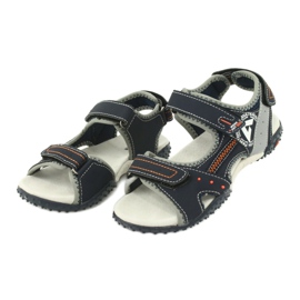 Sandals Sports Sports Leather Insert American Club RL19/19 Navy/Gray naranja 2
