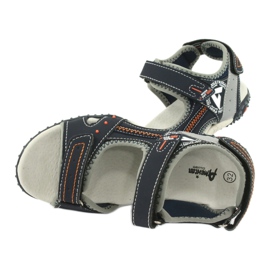Sandals Sports Sports Leather Insert American Club RL19/19 Navy/Gray naranja 4
